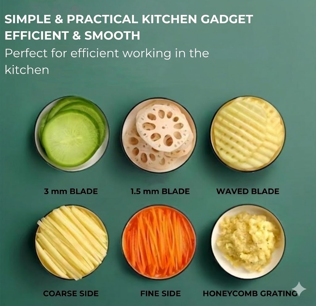 6-in-1 SafePrep Mandoline Slicer & Grater