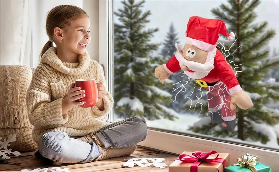 Funny “Oops!” Santa & Reindeer Decoration