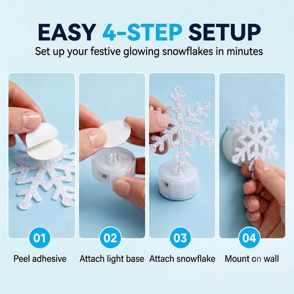 Glow-in-the-Dark Snowflake Wall Stickers