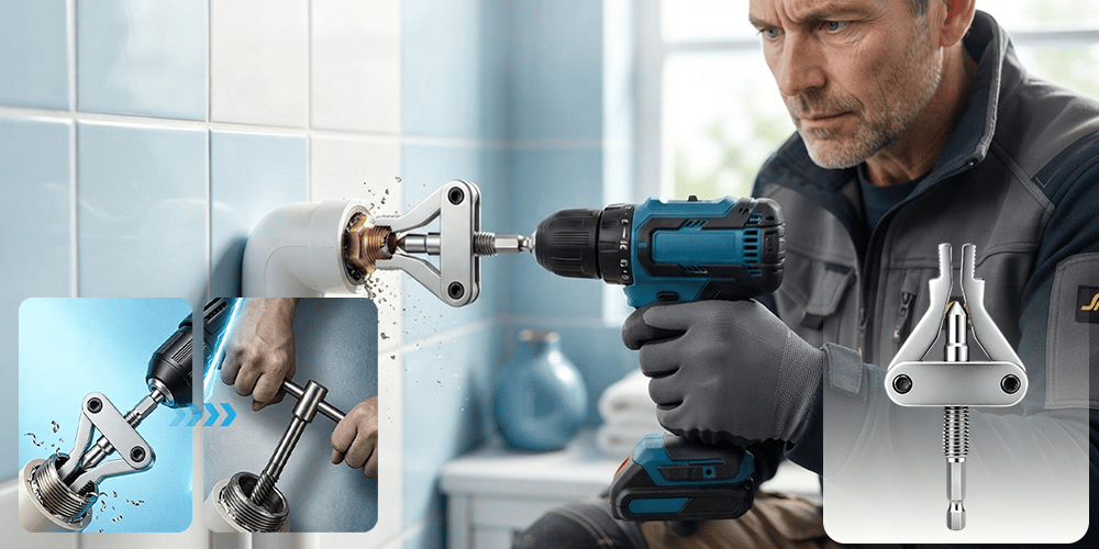 Universal Damaged Pipe Extractor – Heavy-Duty Broken Screw & Pipe Tap Extractor for Water Pipes and Threads