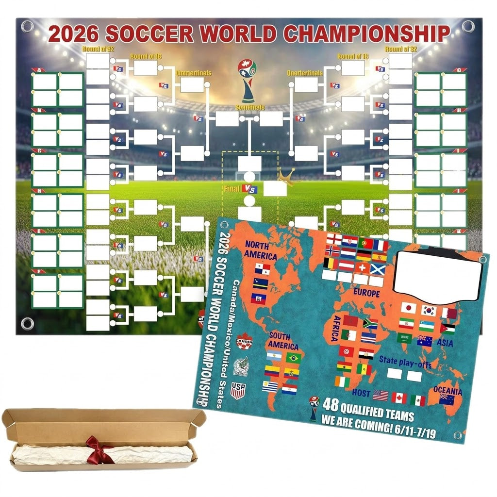 2026 World Cup Bracket Poster – Fill it in, place your bets, and follow the whole tournament.