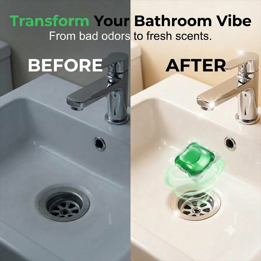 Cleaning & Deodorizing Tablets for Drain Pipes