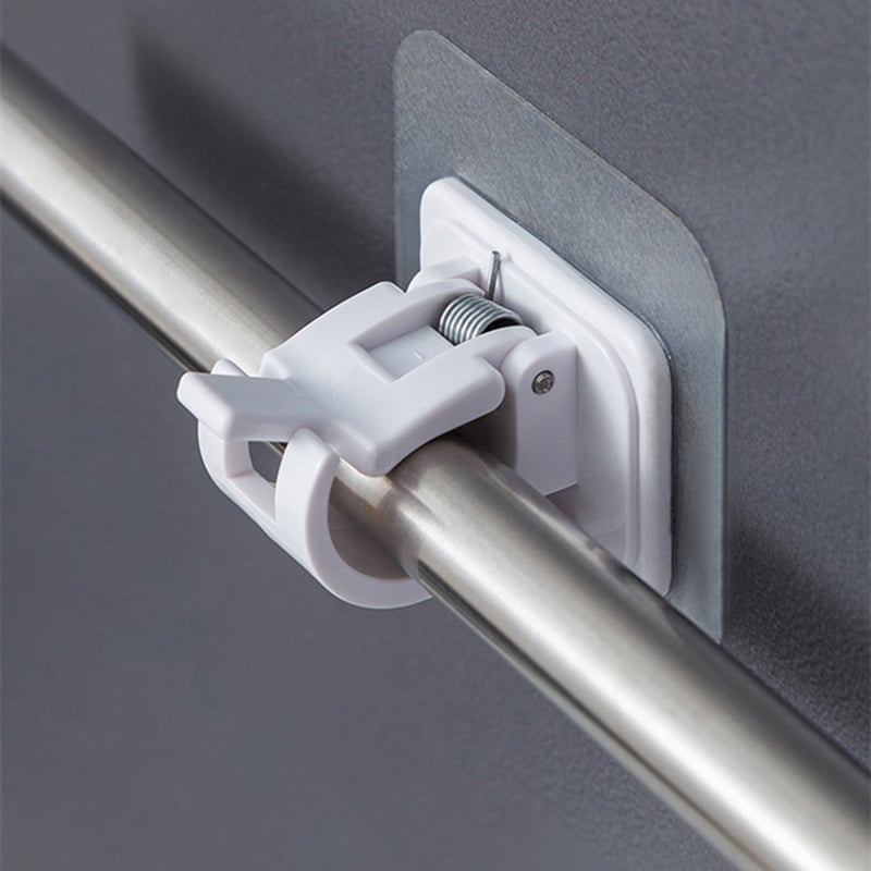 Nail-Free Adjustable Curtain Rod Brackets (Set of 2)