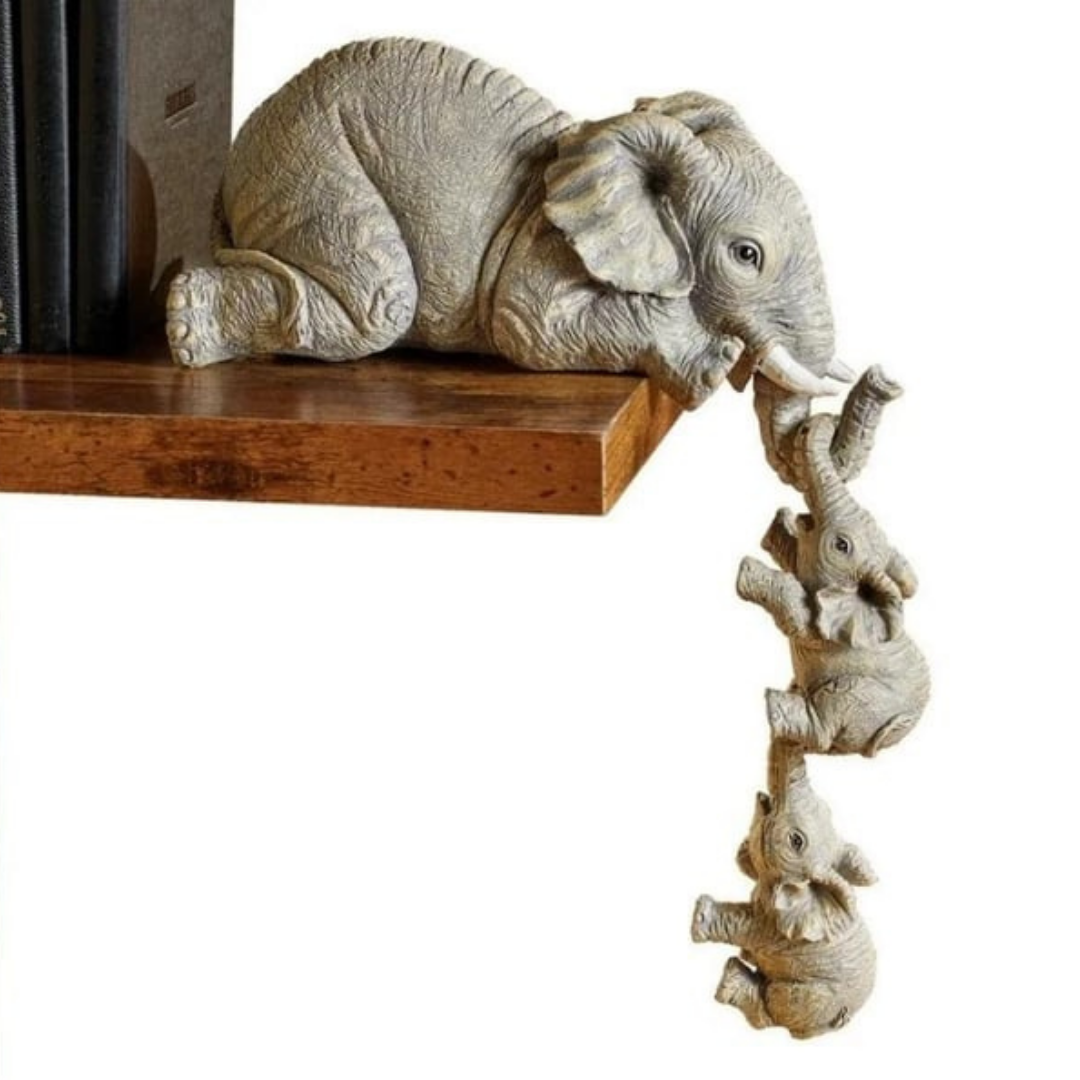 Elephant-Shaped Resin Ornament β A Symbol of Close Family Bonds