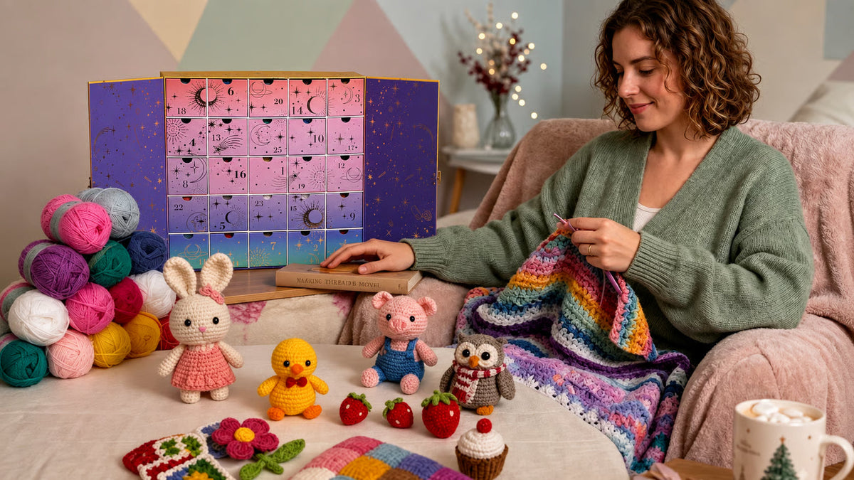 Crochet Advent Calendar 2026 (25 Days) – Christmas Countdown Calendar with Yarn, Crochet Accessories, Patterns, and Creative Surprises