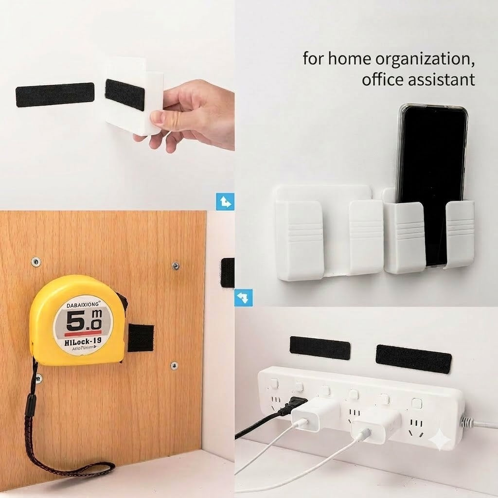 Strong Self-Adhesive Hook and Loop Tape (1 Set of 20 Pieces)