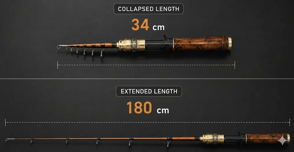 Carbon Fiber Pocket Fishing Rod: Telescopic Fishing Rod