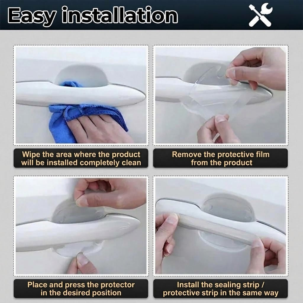 Car Door Handle Anti-Scratch Protective Film – 8-Pack Self-Adhesive Door Handle Protectors