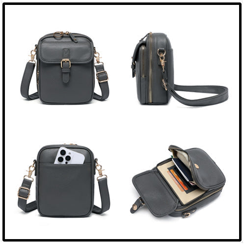 Women's Small Square Crossbody Bag – Elegant Box-Style Shoulder Bag