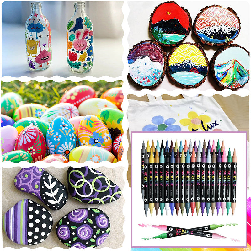 Acrylic Paint Markers with Dual Tips