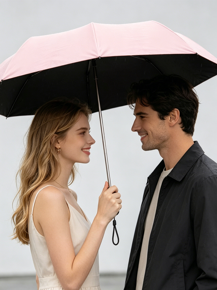 Ultra-light Carbon Umbrella – UV Protection (Black Coating) for Sun and Rain ☂️