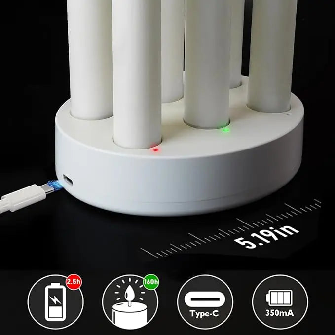 Atmospheric Rechargeable LED Candles with Remote Control & Timer
