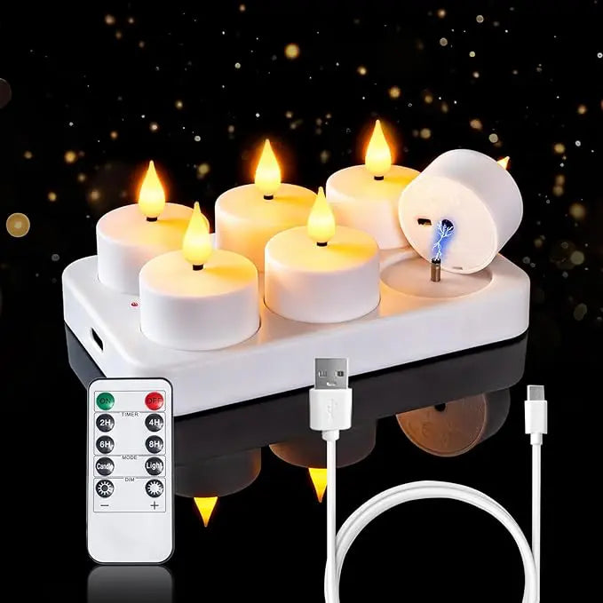 Rechargeable LED Candles with Remote Control