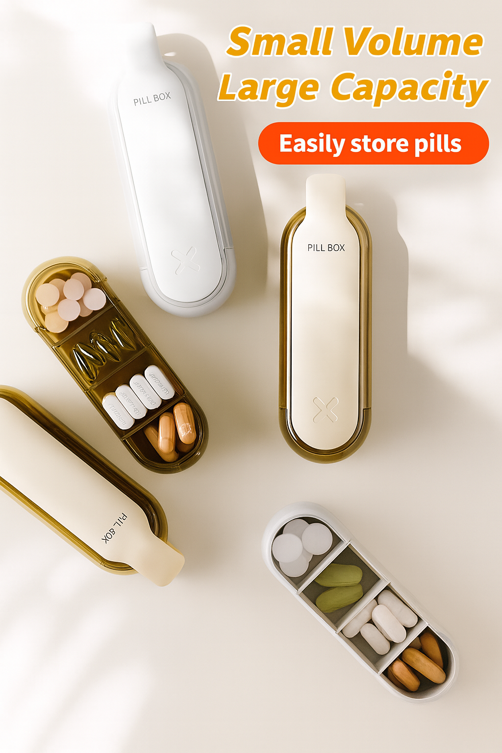 2-in-1 Portable Pill Crusher & Layered Pill Box