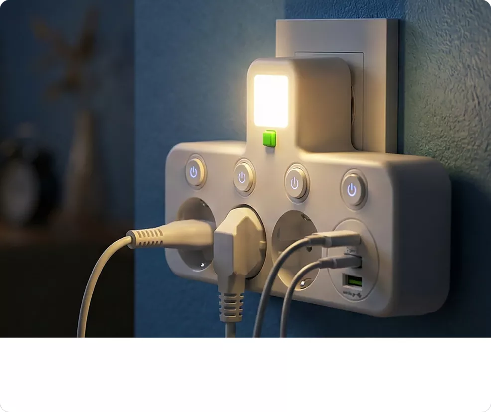 Multi-port EU Socket Adapter