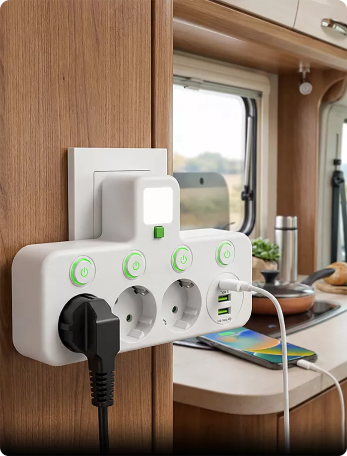 Multi-port EU Socket Adapter