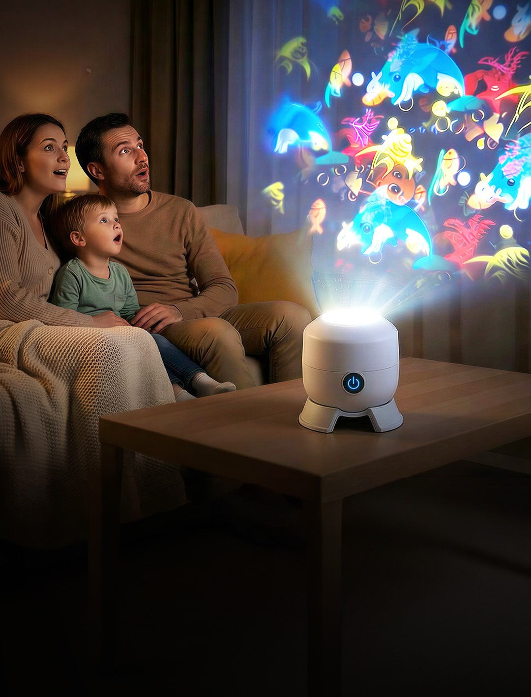 Rotating LED Projector Lamp – Dynamic Ambient Lighting