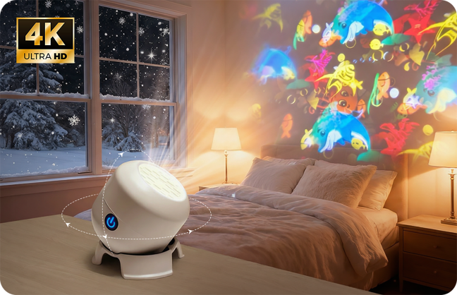 Rotating LED Projector Lamp – Dynamic Ambient Lighting