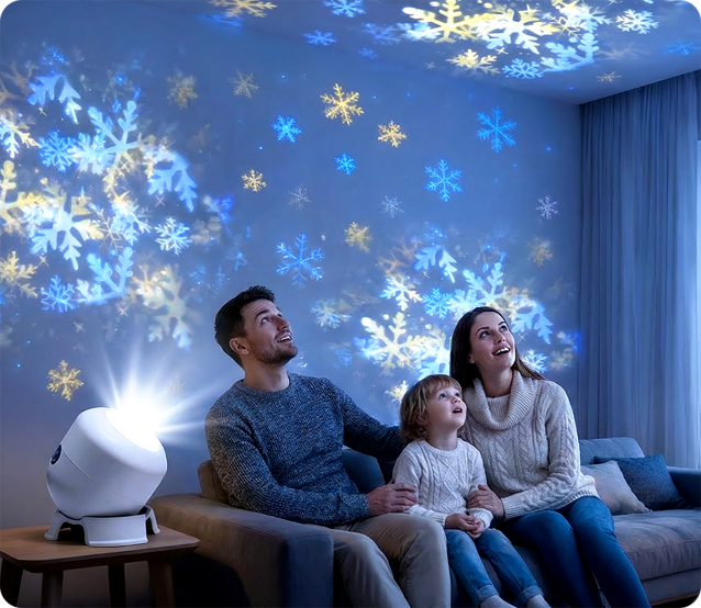 Rotating LED Projector Lamp – Dynamic Ambient Lighting