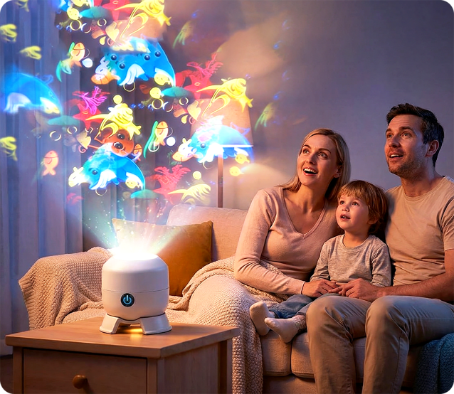 Rotating LED Projector Lamp – Dynamic Ambient Lighting