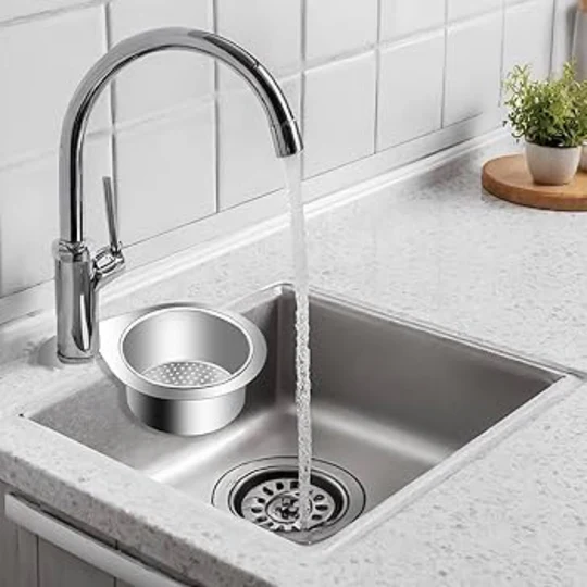 Stainless steel swan-shaped sink filter (2-pack)