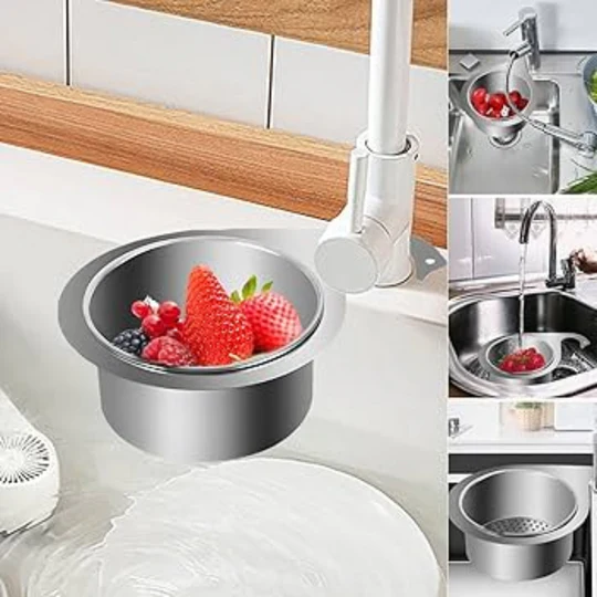Stainless steel swan-shaped sink filter (2-pack)