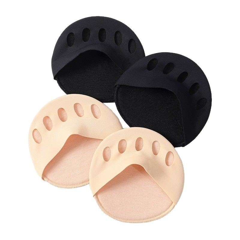Women's Toe Socks (4 Pairs) – Anti-Slip Half Socks for Pumps and Heels – Breathable