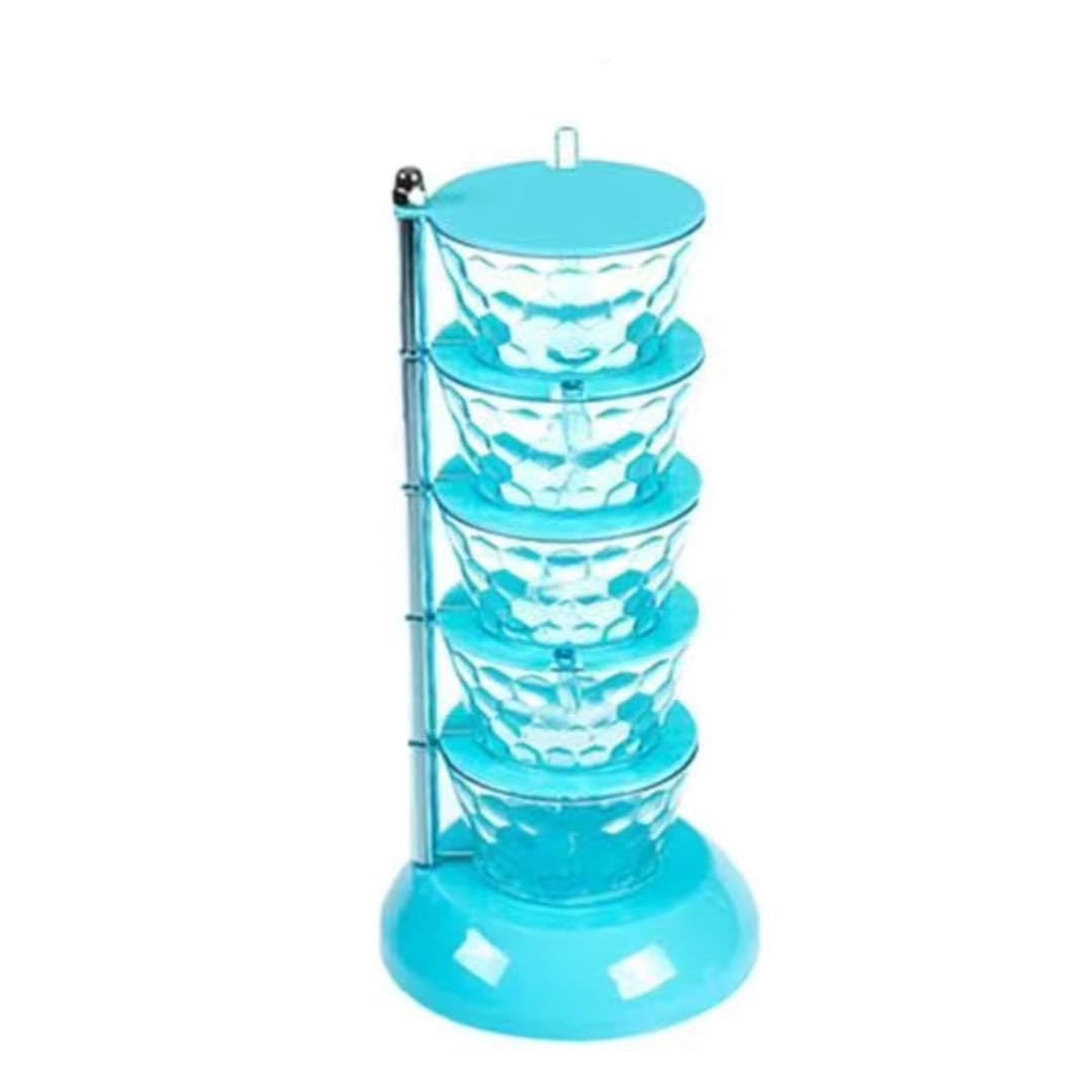 360° Rotating Spice Jar Set – Compact Spice Organizer for Kitchen Countertop – Spoons Included