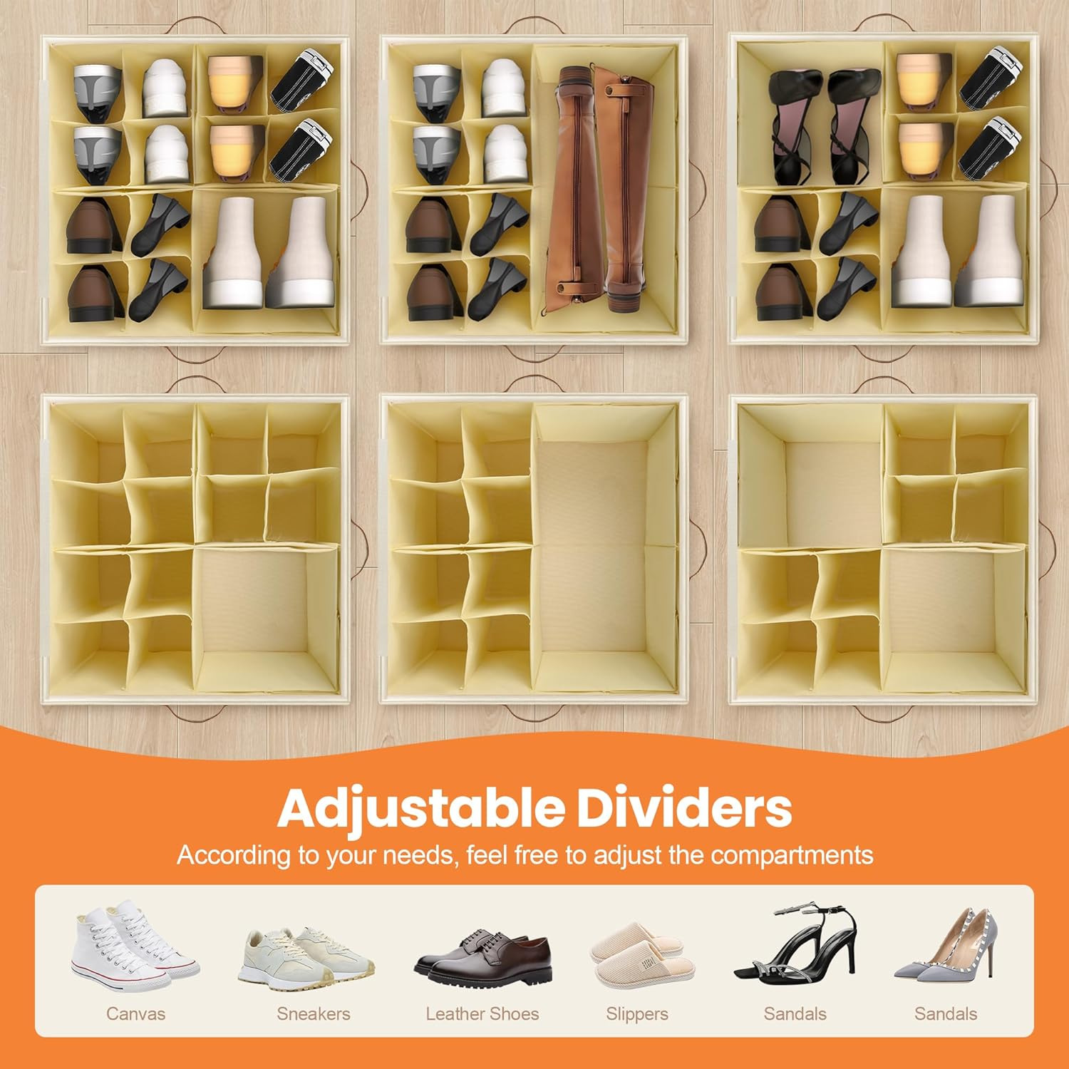 Foldable Fabric Shoes Storage Box