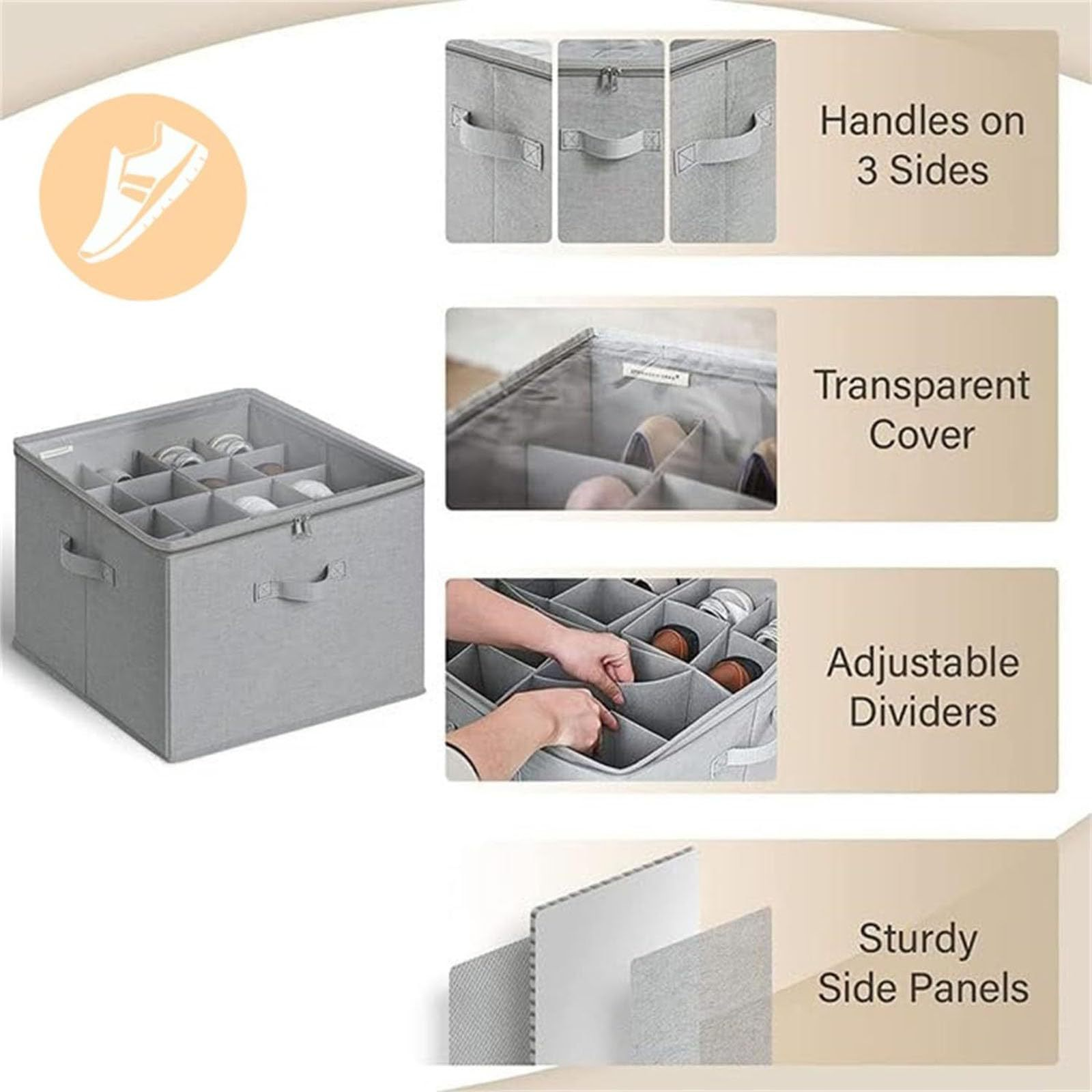 Foldable Fabric Shoes Storage Box