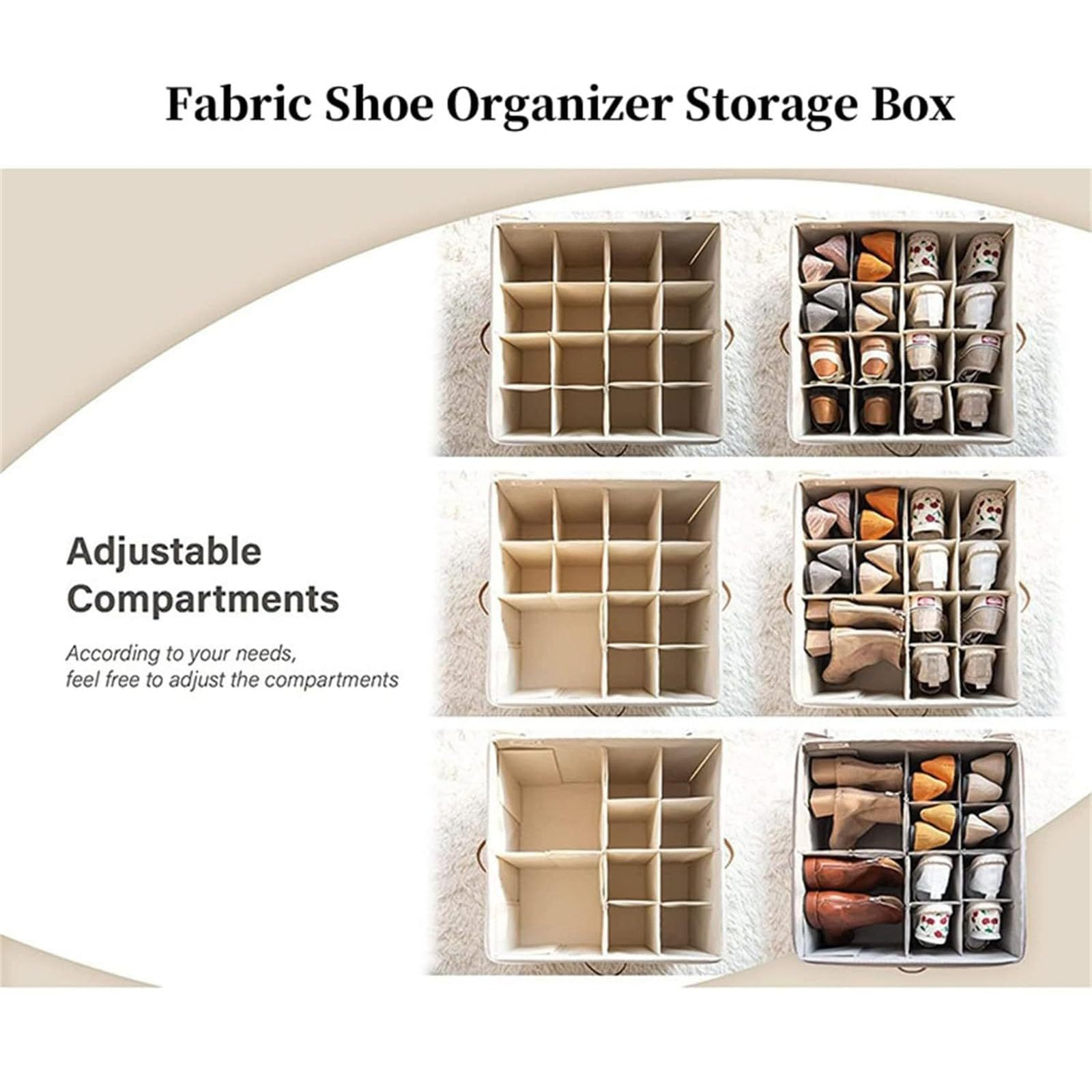 Foldable Fabric Shoes Storage Box