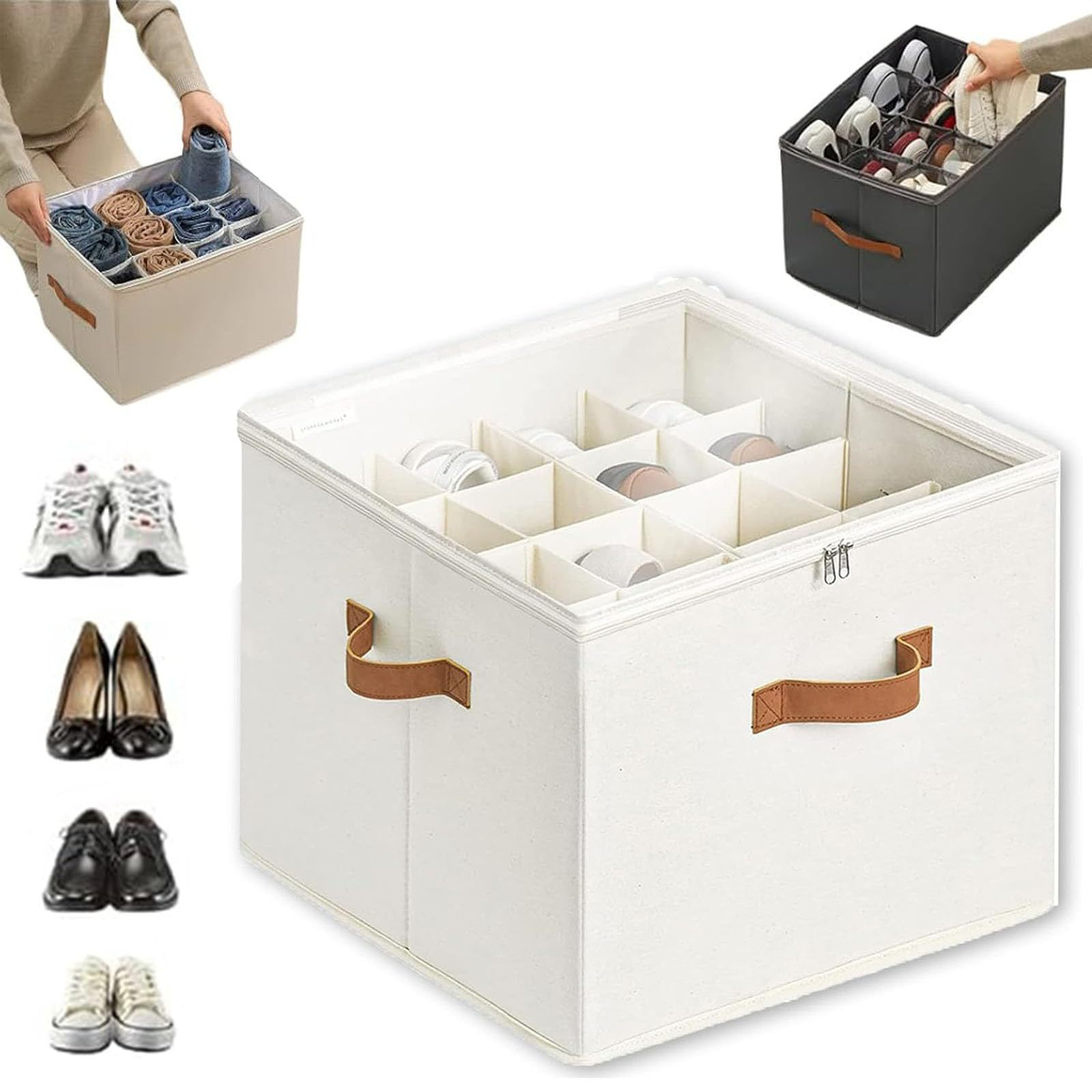 Foldable Fabric Shoes Storage Box