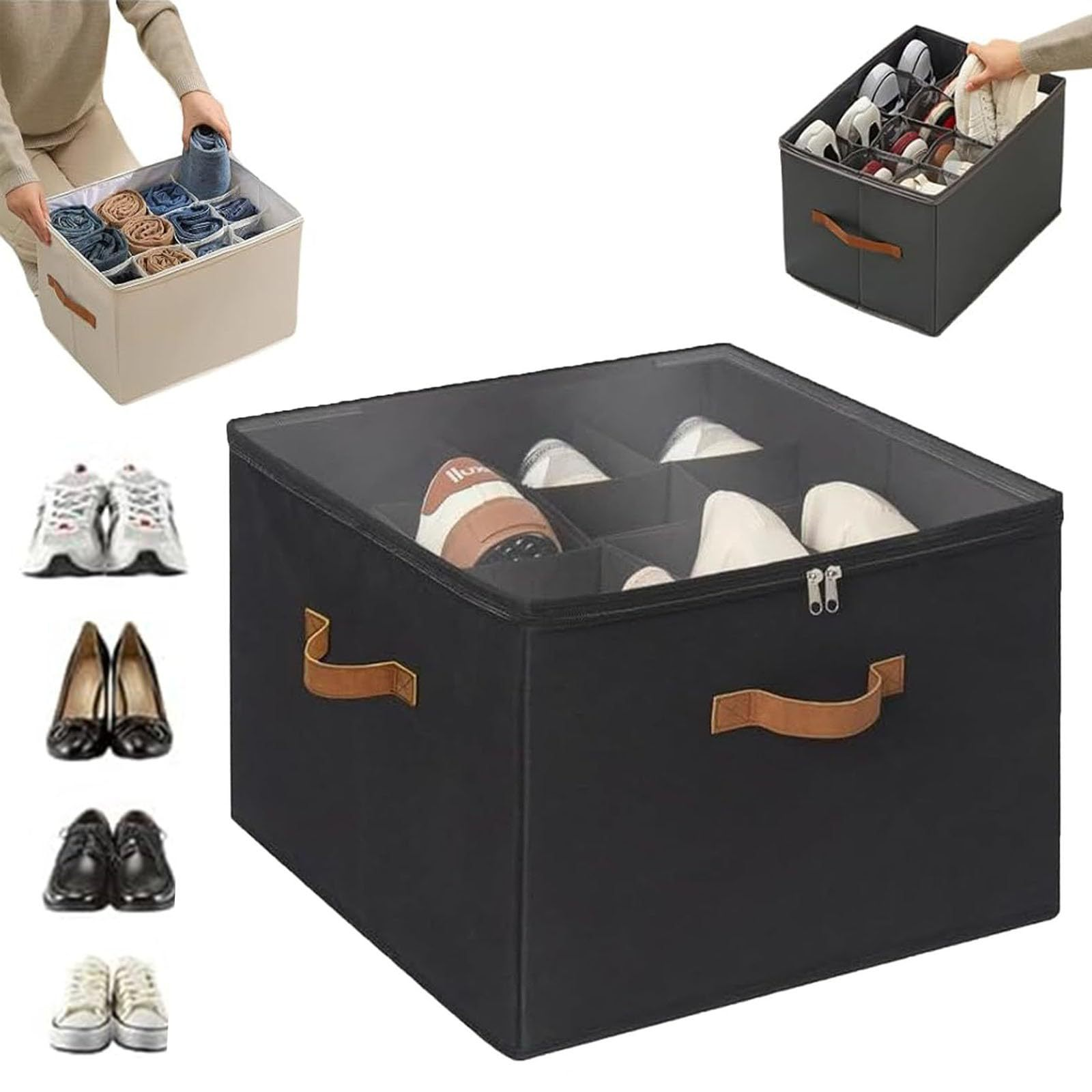 Foldable Fabric Shoes Storage Box