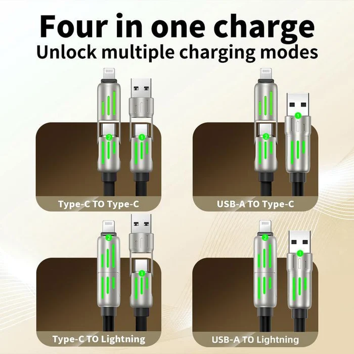 4-in-1 Fast Charging USB Cable