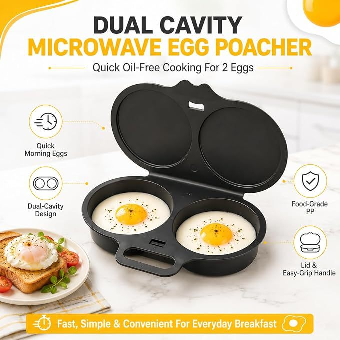 Microwave Egg Cooker with Splash-Proof Lid