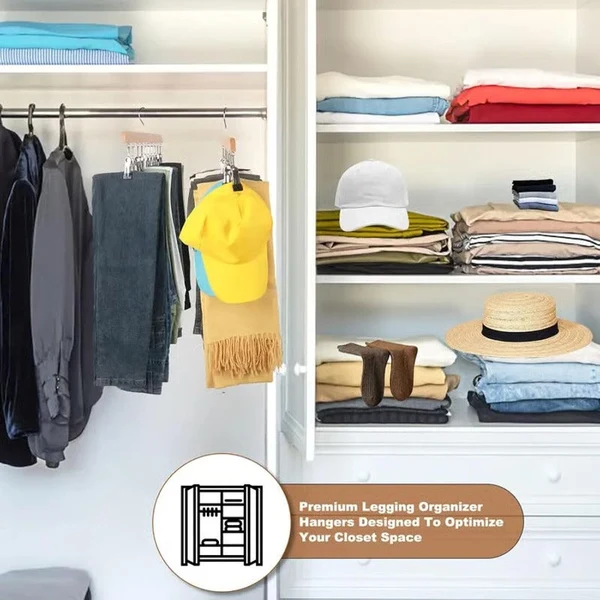 Clothes Hanger with 10 Pegs – Space-Saving Drying Hanger for Socks and Underwear