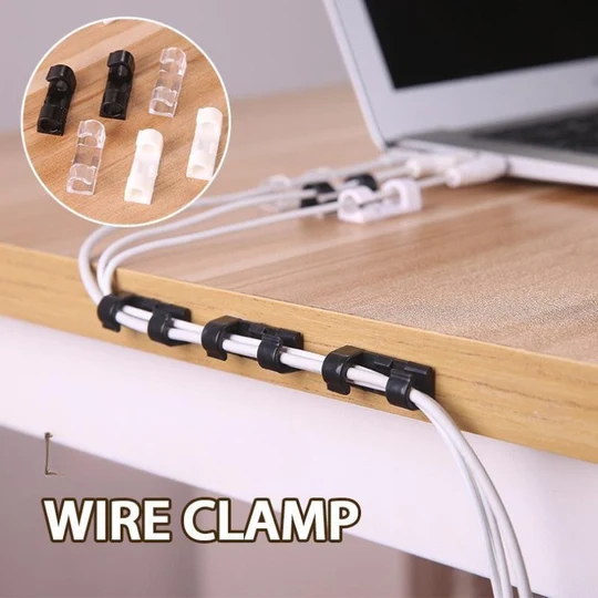 Self-Adhesive Cable Clips – Easy and Practical Cord Organizer for Desk and Home