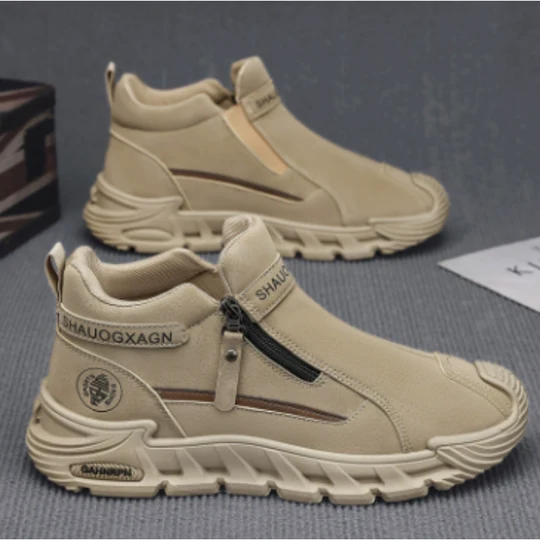 Men's Hiking Shoes with Side Zipper – Durable Outdoor and Trekking Shoes