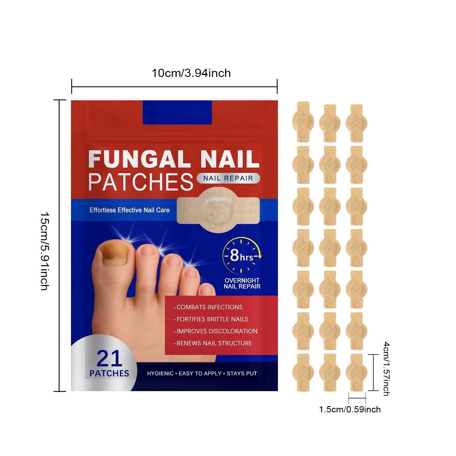FungalPatch – Intensive Nail Care Set – Self-Adhesive Anti-Fungal Patches