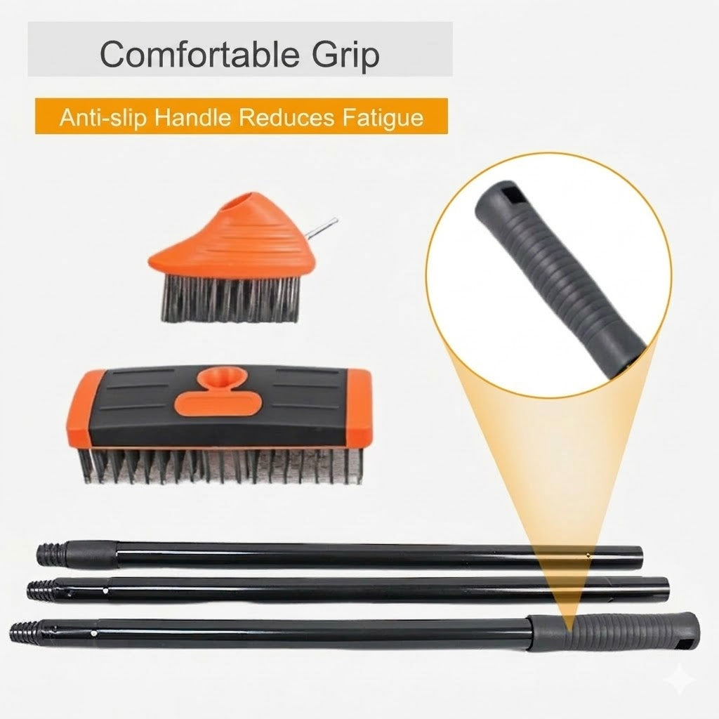 🧹Grout Brush Set for Tiles – 3-in-1 Garden Tool for Patio and Driveway