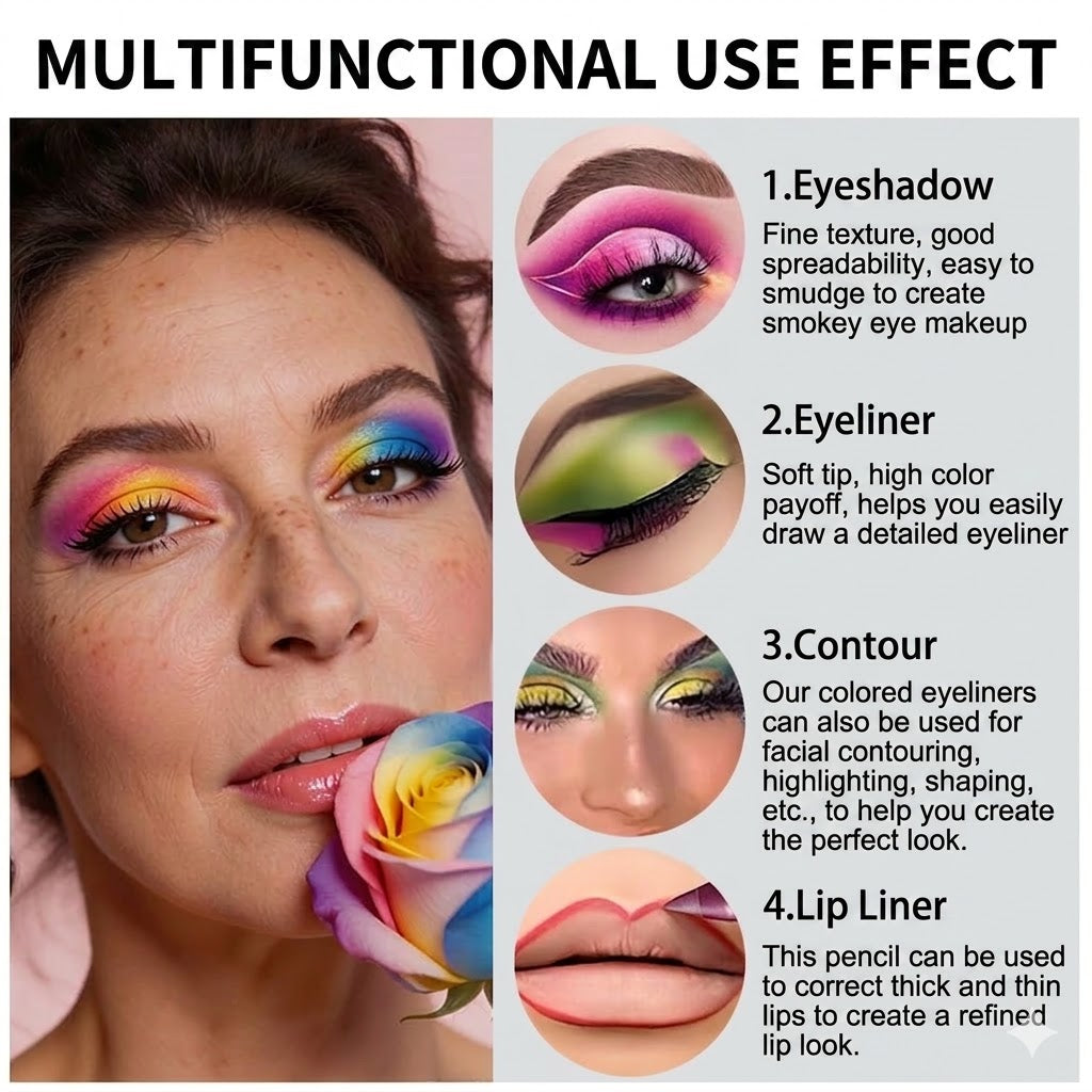 14-Piece Waterproof Colored Gel Eyeliner Set ποΈπβοΈ