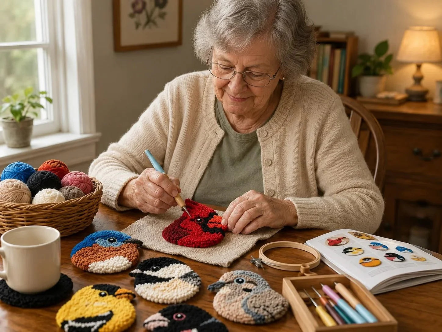 DIY Bird Coaster Knitting Kit