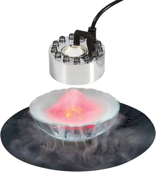 12 LED Ultrasonic Mist Maker – Creates Cool Fog and Colorful Light