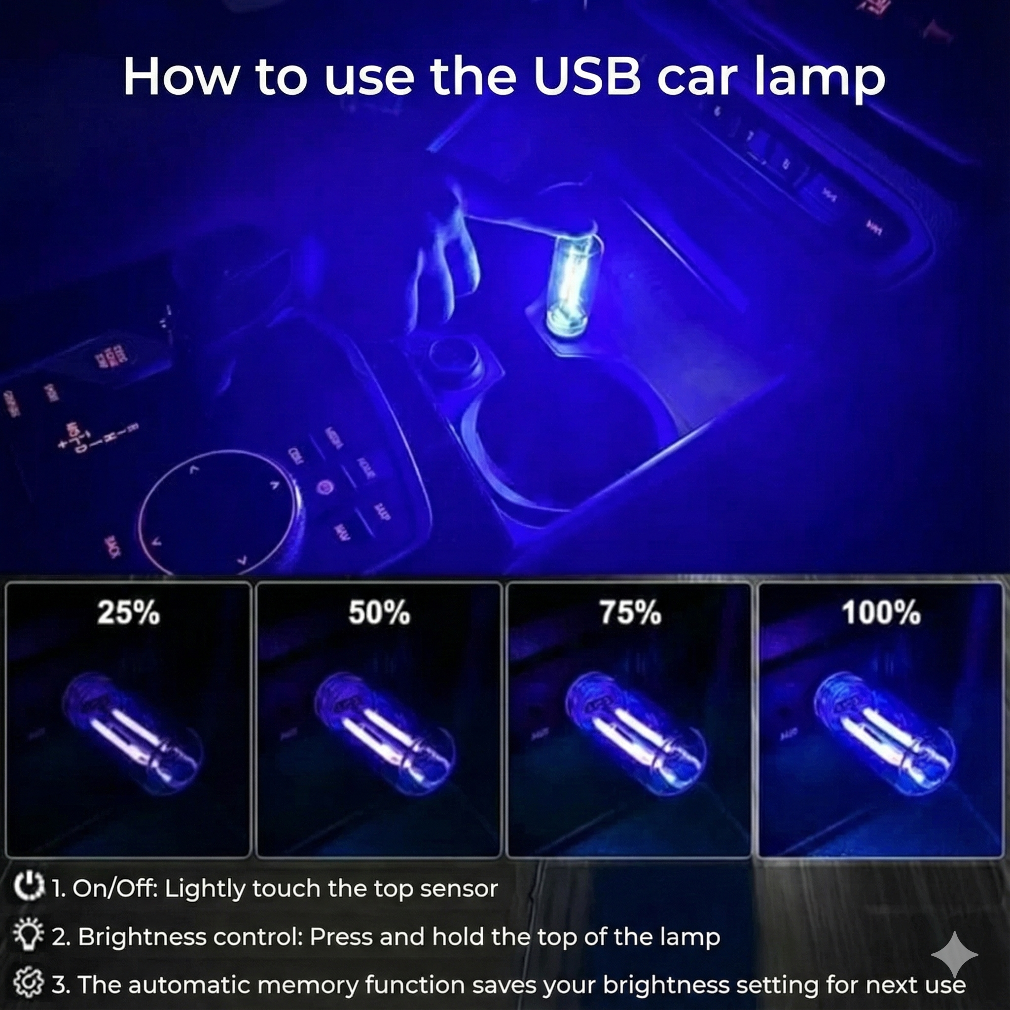 Auto USB LED Lamp