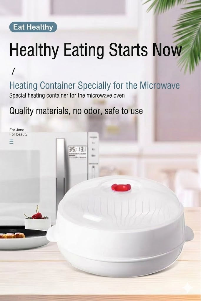 Multifunctional Microwave Steamer - With Keep Warm Function - Healthy Cooking & Steaming