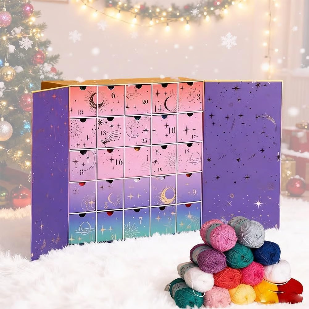 Crochet Advent Calendar 2026 (25 Days) – Christmas Countdown Calendar with Yarn, Crochet Accessories, Patterns, and Creative Surprises