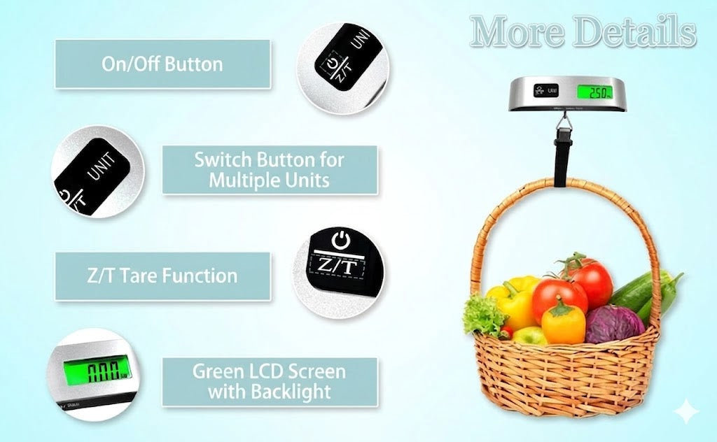 Portable Luggage Scale with LCD Display