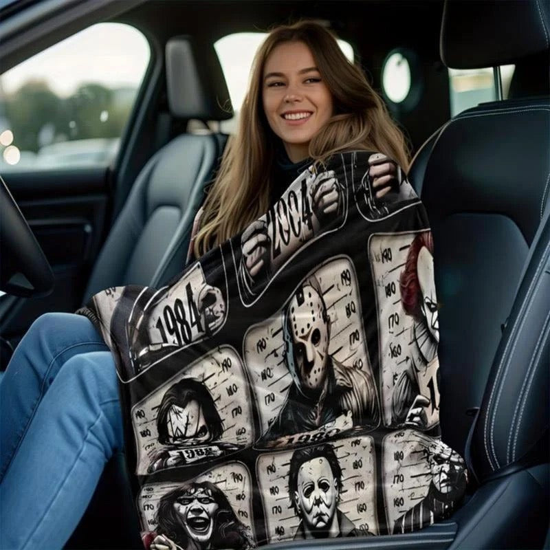Soft Horror-Themed Fleece Blanket
