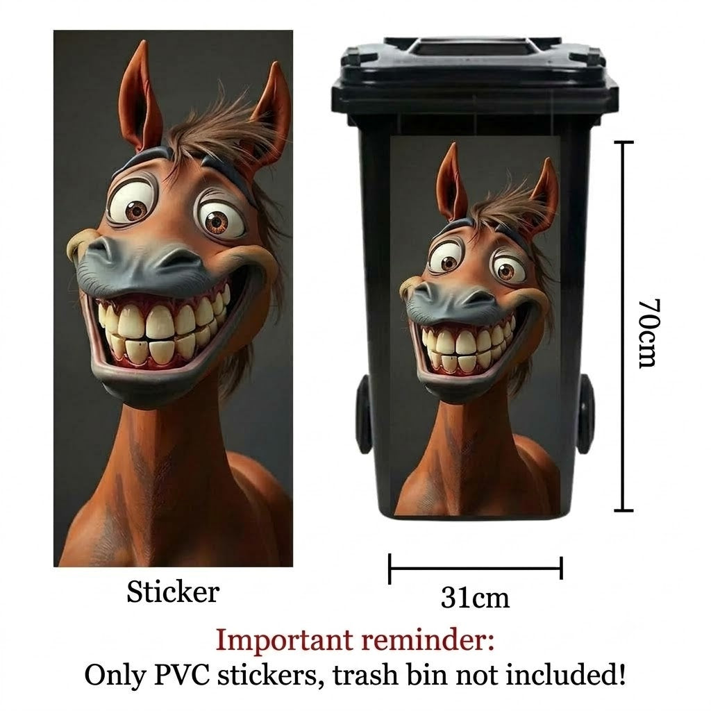 Creative Trash Can Stickers β Colorful Cartoon Motifs