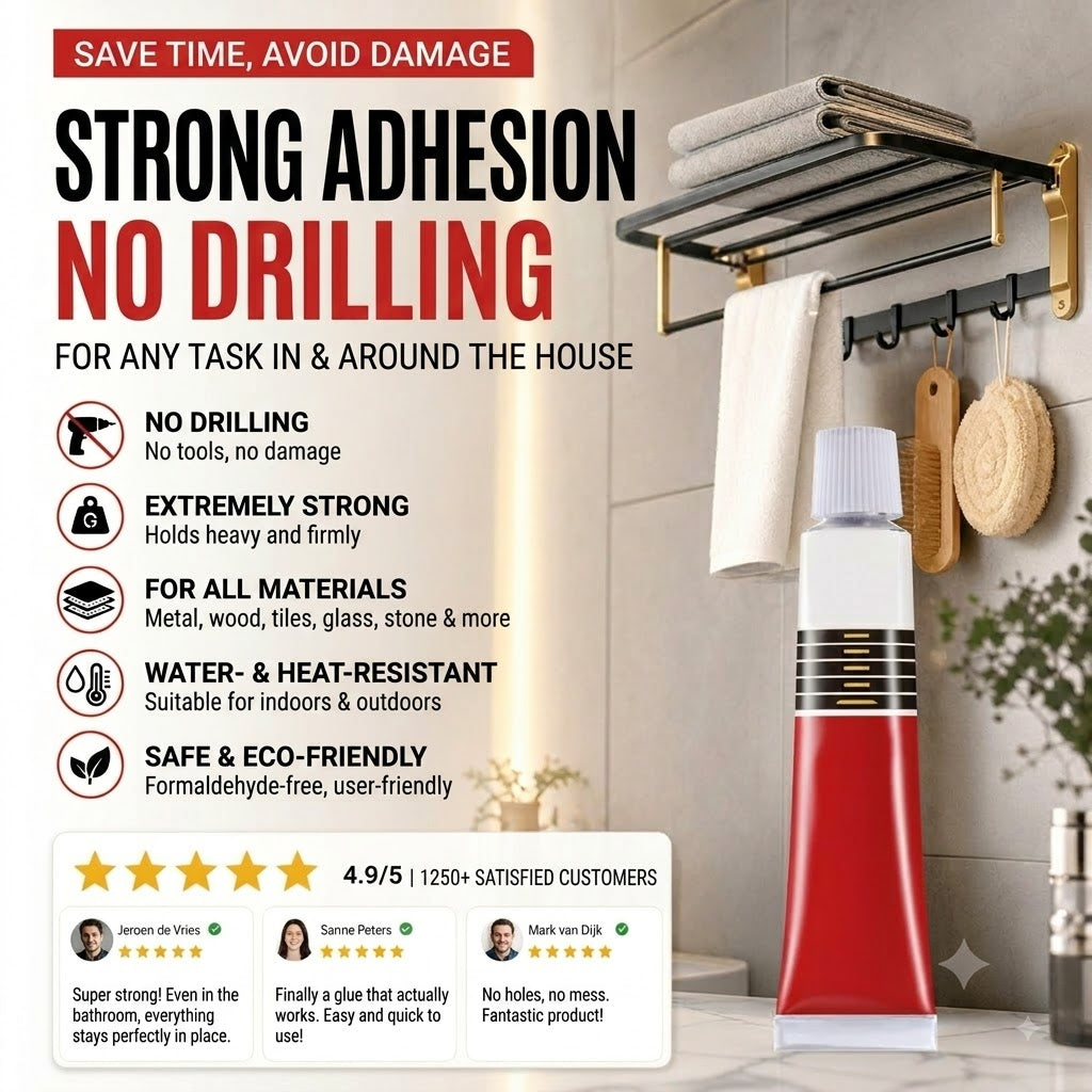 🔥📢 Limited Time Offer: Buy 1 Get 1 Free! ✨ Nail-Free Glue – Strong Adhesion Without Drilling, Ideal for All Your Bonding Needs! ✨